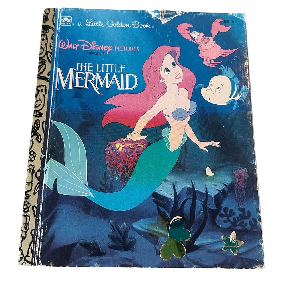 Disney The Little Mermaid Little Golden Book Vintage 1991 Hard Childrens Book